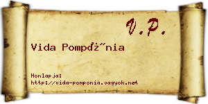 Vida Pompónia névjegykártya