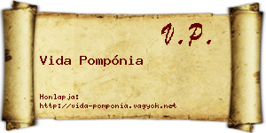 Vida Pompónia névjegykártya
